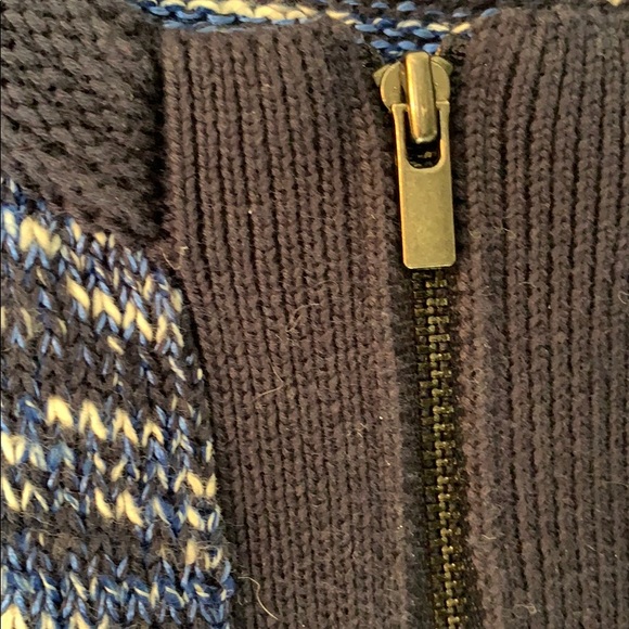 Banana Republic medium raglan navy zip sweater. - Picture 3 of 6